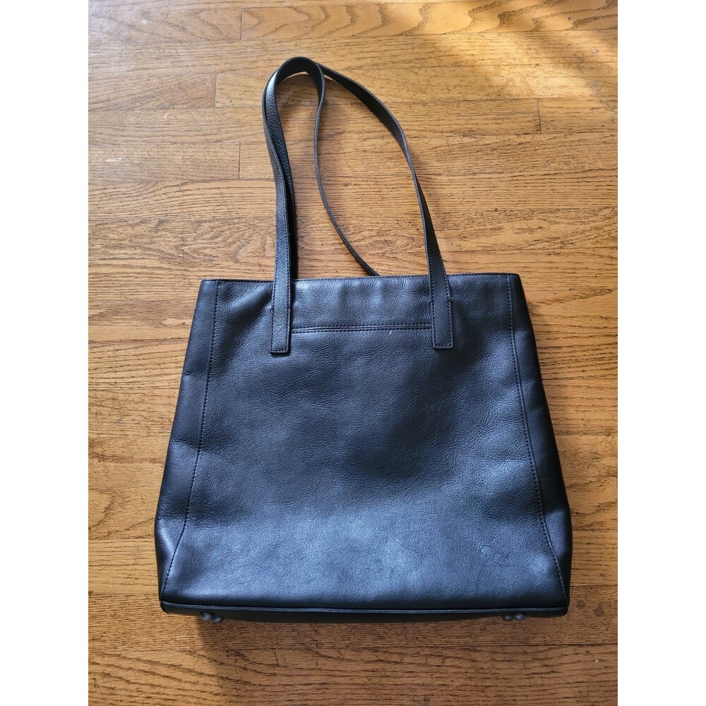 Patricia Nash Black Viana Tote Bag Leather Shoulder Handbag Classic Purse